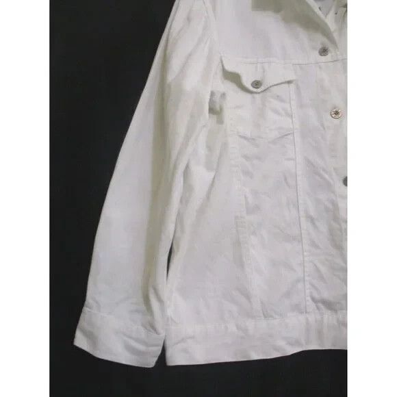 Asazy Jacket American Sz L Women's Flag White Long Sleeve - Picture 4 of 7
